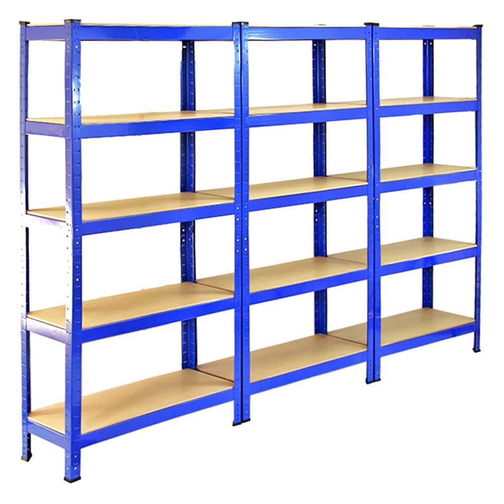 10 x T-RAX Blue Metal Racking Units 120cm x 45cm x 180cm