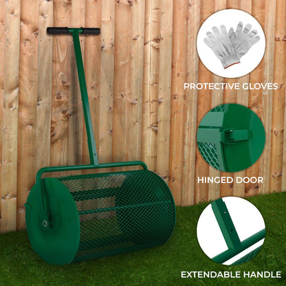 Compost & Peat Moss Spreader - Green