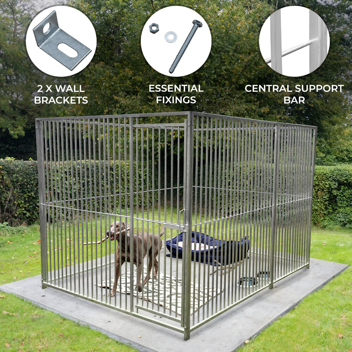 1m Dog Run Panel – 8cm Bar Spacing