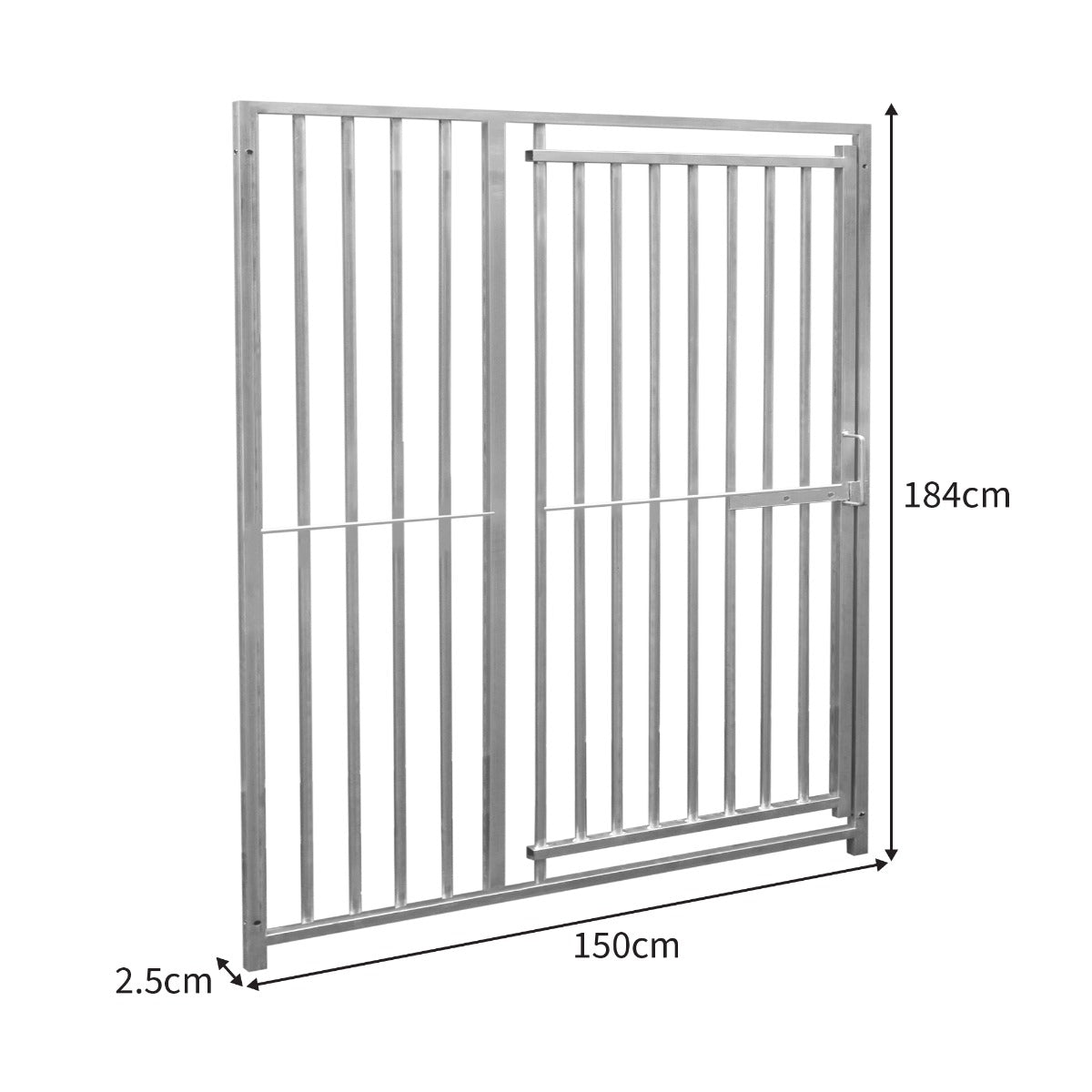 1.5m Dog Run Panel With Door – 8cm Bar Spacing