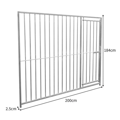 2m Dog Run Panel With Door – 8cm Bar Spacing