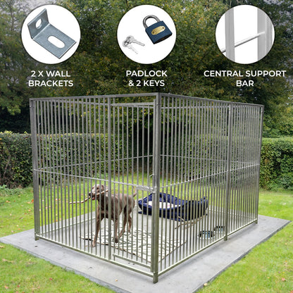 2m Dog Run Panel With Door – 8cm Bar Spacing