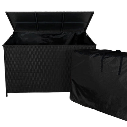 Rattan Cushion Storage Box - Black