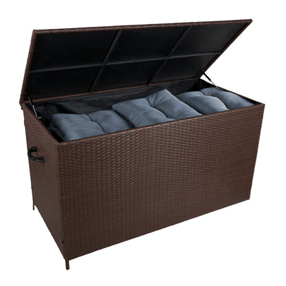 Rattan Cushion Storage Box - Brown