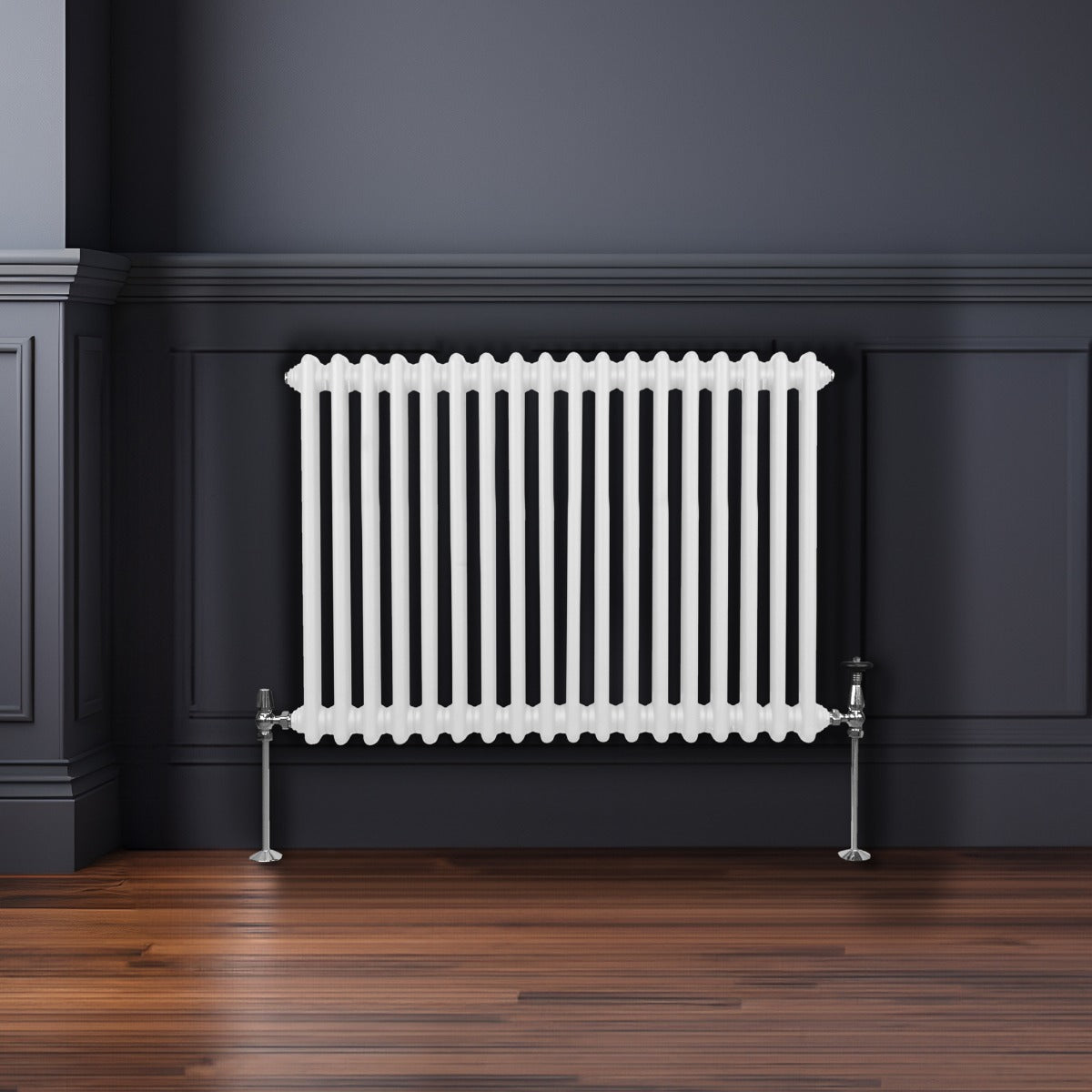 Traditional 2 Column Radiator - 600 x 832mm - White