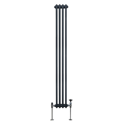 Traditional 2 Column Radiator - 1800 x 202mm - Anthracite Grey