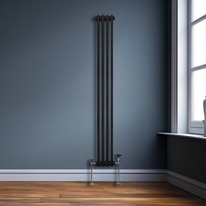 Traditional 2 Column Radiator - 1800 x 202mm - Black