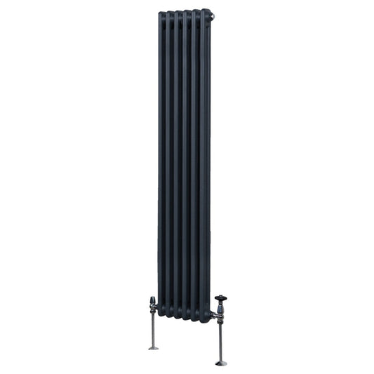 Traditional 2 Column Radiator - 1800 x 292mm - Anthracite Grey