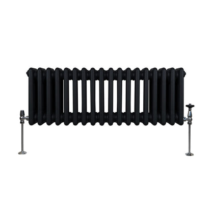 Traditional 3 Column Radiator - 300 x 832mm - Black