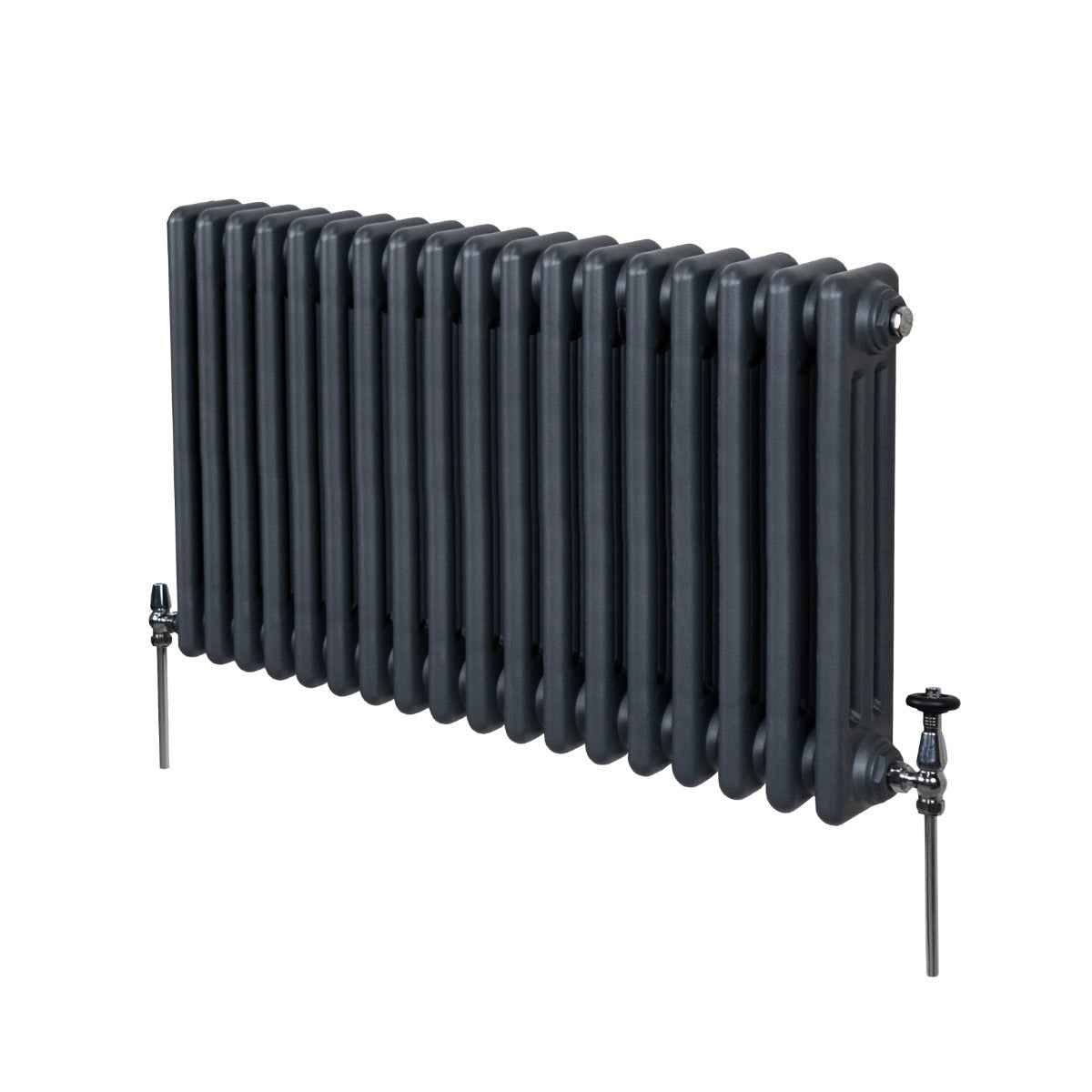 Traditional 3 Column Radiator - 600 x 832mm - Anthracite Grey