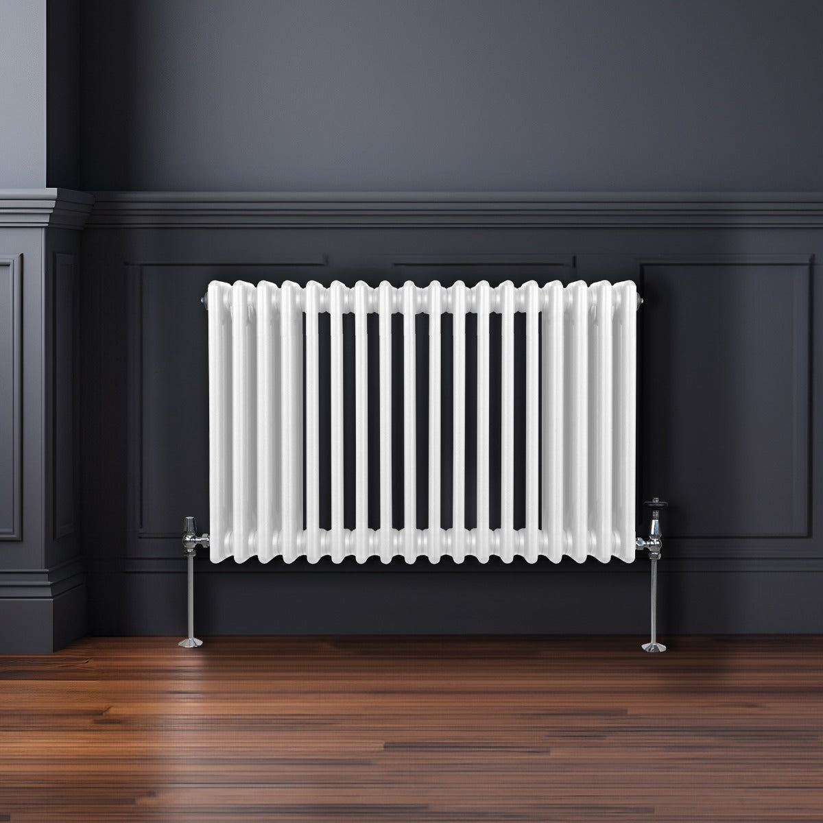 Traditional 3 Column Radiator - 600 x 832mm - White