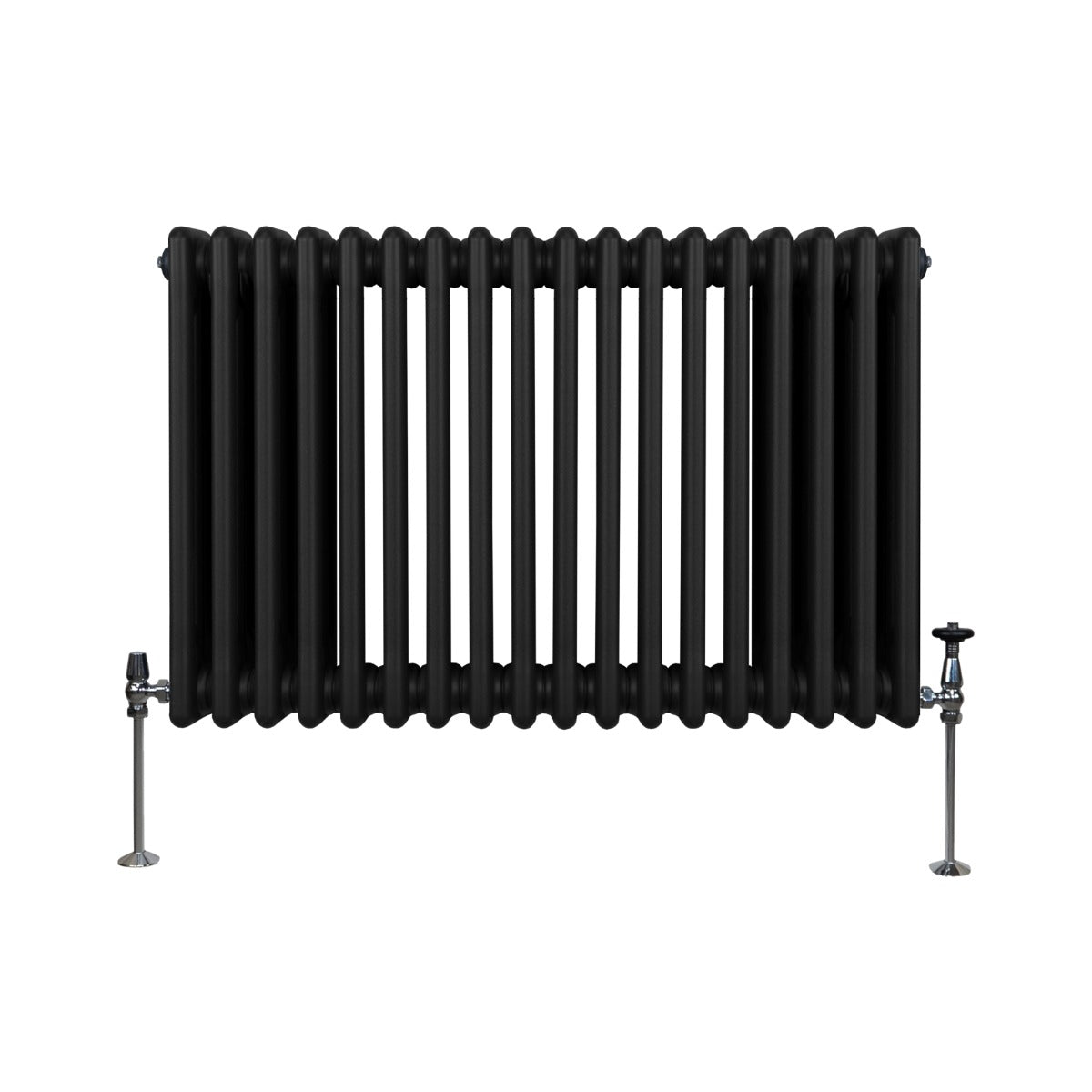 Traditional 3 Column Radiator - 600 x 832mm - Black