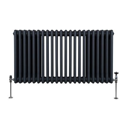 Traditional 3 Column Radiator - 600 x 1012mm - Anthracite Grey