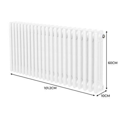 Traditional 3 Column Radiator - 600 x 1012mm - White