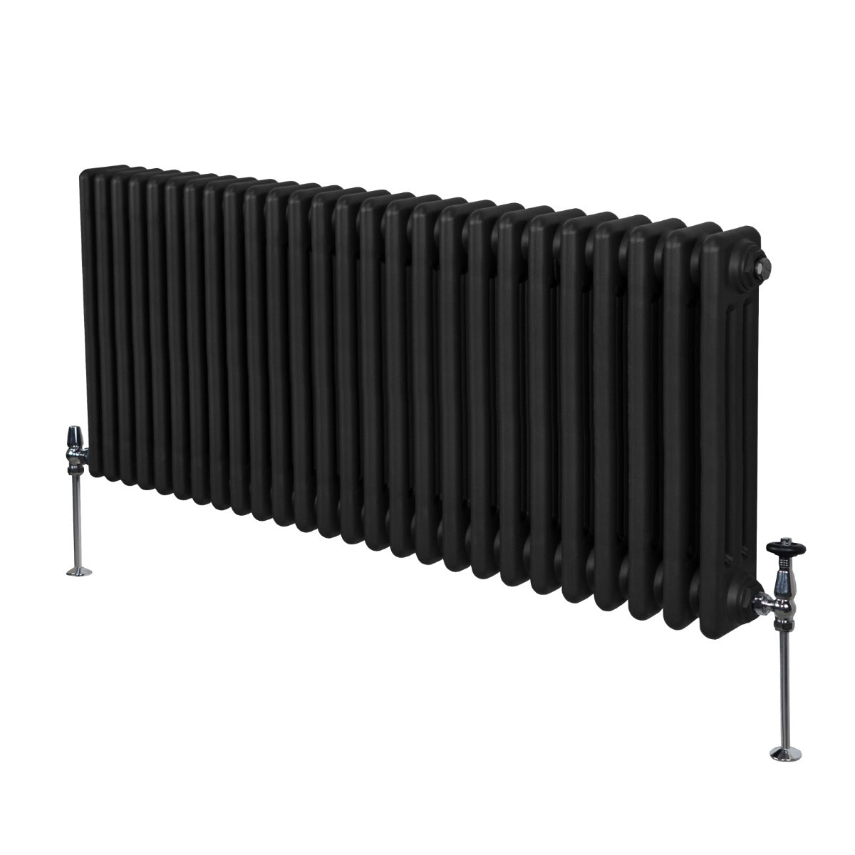 Traditional 3 Column Radiator - 600 x 1192mm - Black