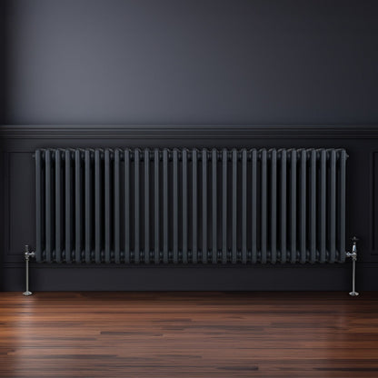 Traditional 3 Column Radiator - 600 x 1462mm - Anthracite Grey