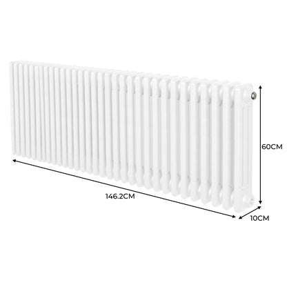 Traditional 3 Column Radiator - 600 x 1462mm - White