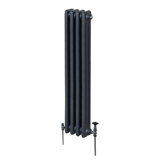 Traditional 3 Column Radiator - 1500 x 202mm - Anthracite Grey