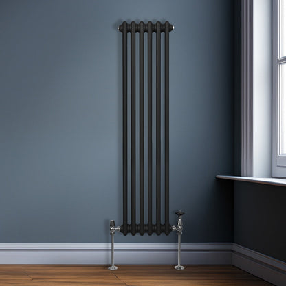 Traditional 3 Column Radiator - 1500 x 292mm - Black