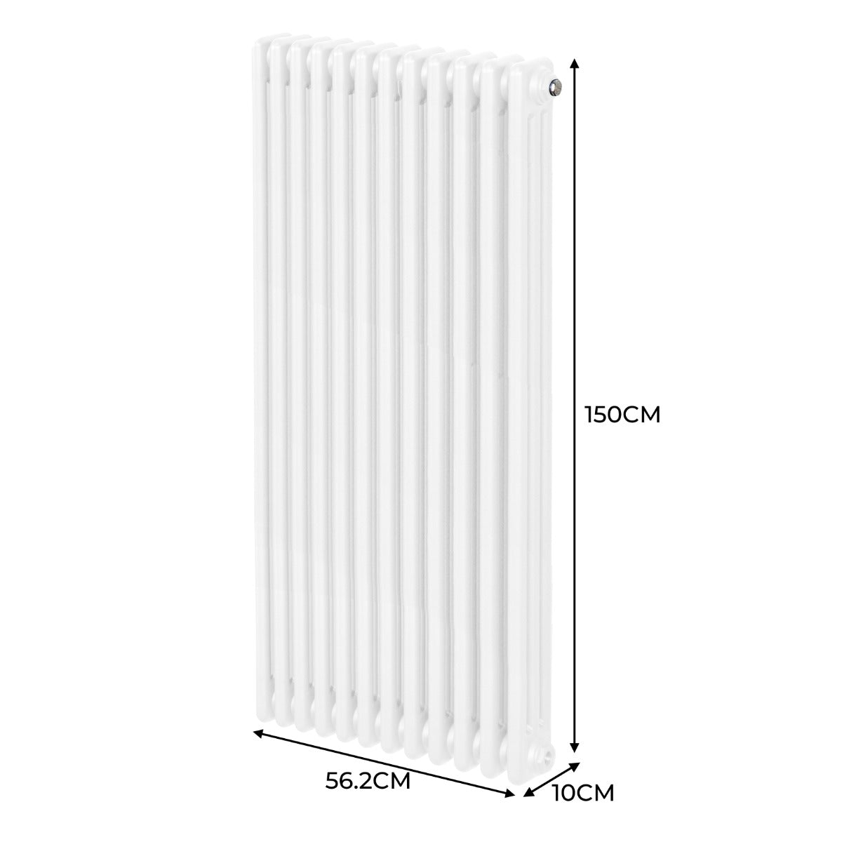 Traditional 3 Column Radiator - 1500 x 562mm - White