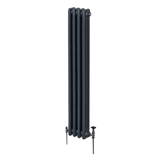 Traditional 3 Column Radiator - 1800 x 202mm - Anthracite Grey