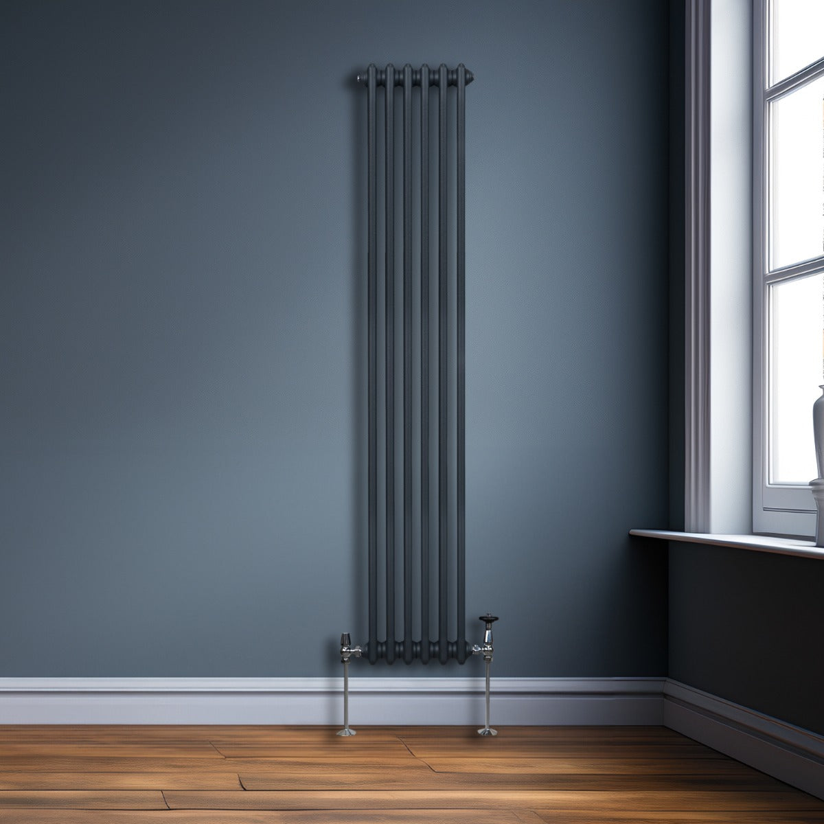 Traditional 3 Column Radiator - 1800 x 292mm - Anthracite Grey