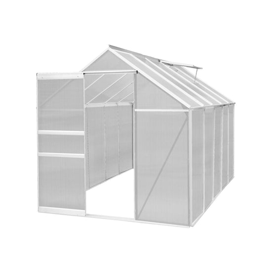 Polycarbonate Greenhouse 6ft x 10ft – Silver