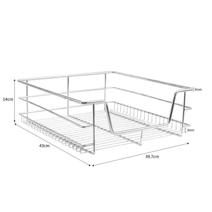 2 x KuKoo Kitchen Pull Out Storage Baskets – 500mm Wide Cabinet