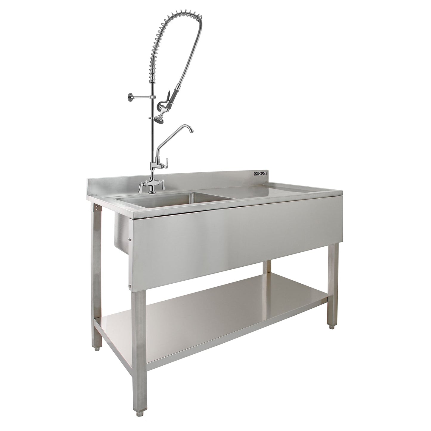 KuKoo Commercial Sink & Pre-Rinse Tap - Right Hand Drainer