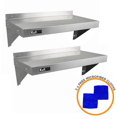 2 x KuKoo Stainless Steel Shelves 900mm x 300mm