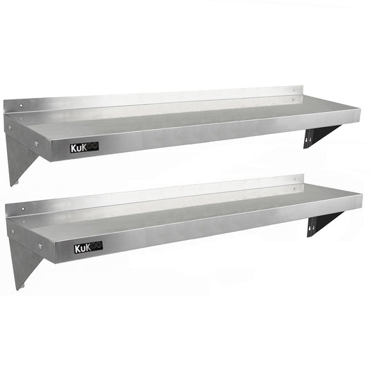 2 x KuKoo Stainless Steel Shelves 1400mm x 300mm