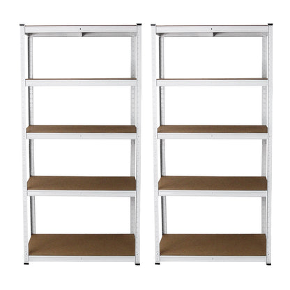 2 x White Racking Units 90 x 40 x 180