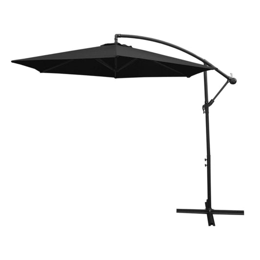 Black Cantilever Parasol & Square Base