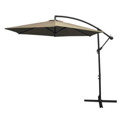 Beige Cantilever Parasol & Square Base