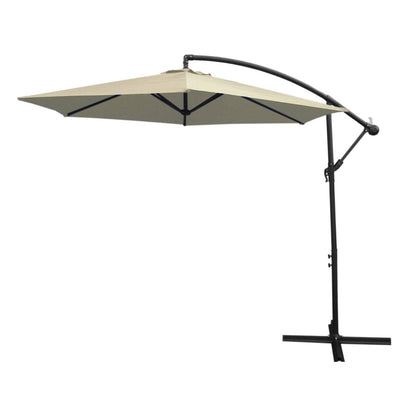 Cream Cantilever Parasol & Square Base