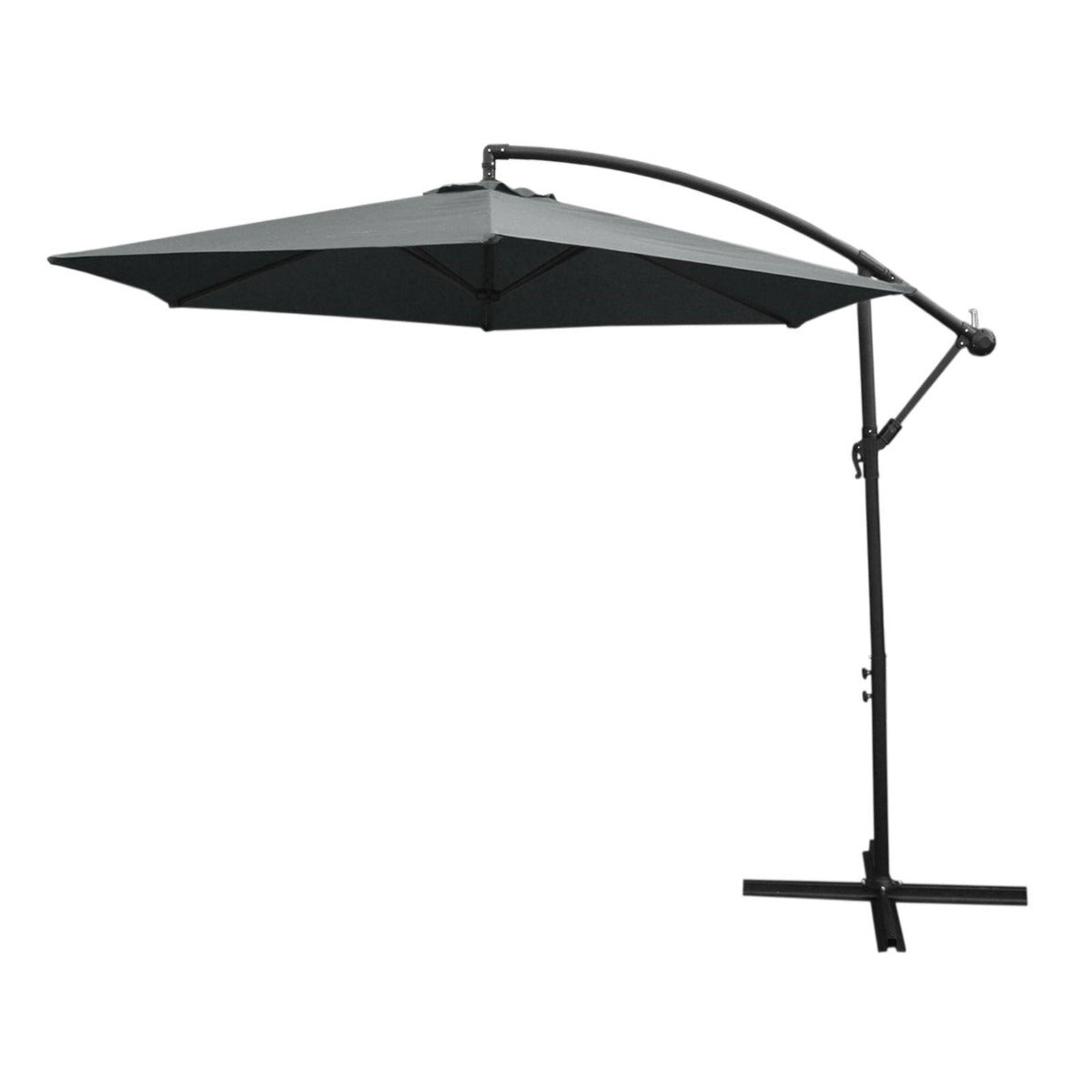 Grey Cantilever Parasol & Square Base