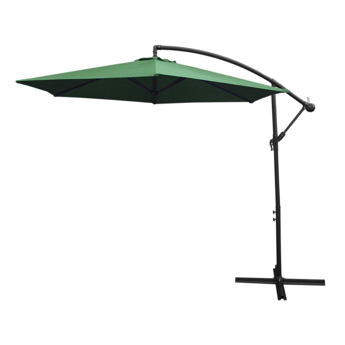 Green Cantilever Parasol & Fan Base