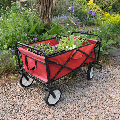 Foldable Garden Cart Red