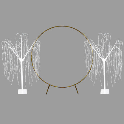 Wedding Moongate - Gold & 2 x Weeping Willow Tree 240cm Warm White