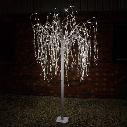 Wedding Moongate - Silver & 1 x Weeping Willow Tree 240cm Cool White