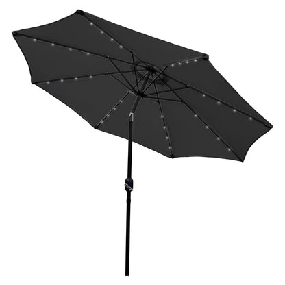 Grey 2.7m LED Tilt Parasol