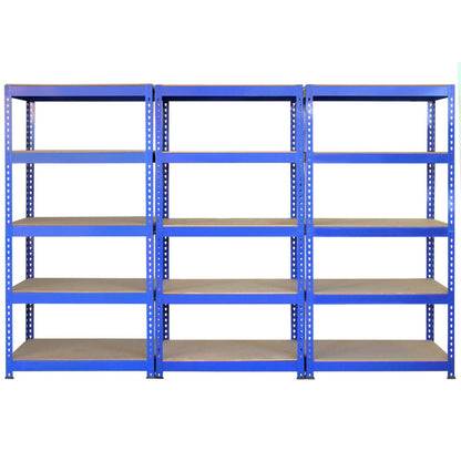 3 x Q-Rax Blue Metal Racking Units 90 x 50 x 180cm