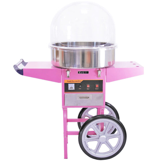 KuKoo Candy Floss Machine with Cart & Protective Dome