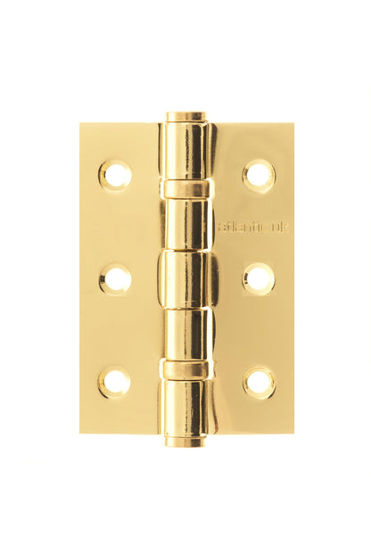 Atlantic Ball Bearing Hinges 3" x 2" x 2mm - Polished Brass - AH322EB - (Pair)