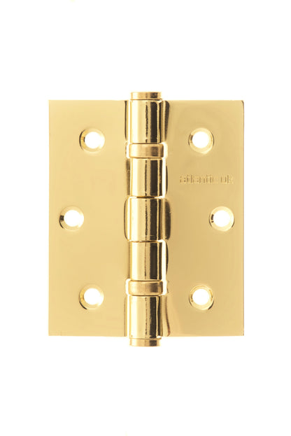 Atlantic Ball Bearing Hinges 3" x 2.5" x 2.5mm - Polished Brass - A2HB32525BP - (Pair)