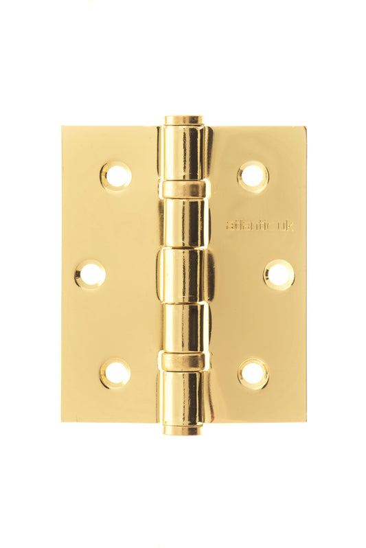 Atlantic Ball Bearing Hinges 3" x 2.5" x 2.5mm - Polished Brass - A2HB32525BP - (Pair)