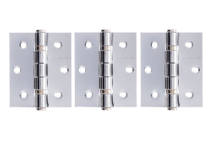 Atlantic Ball Bearing Hinges 3" x 2.5" x 2.5mm set of 3 - Polished Chrome - A2HB32525PC(3) - (Set of 3)