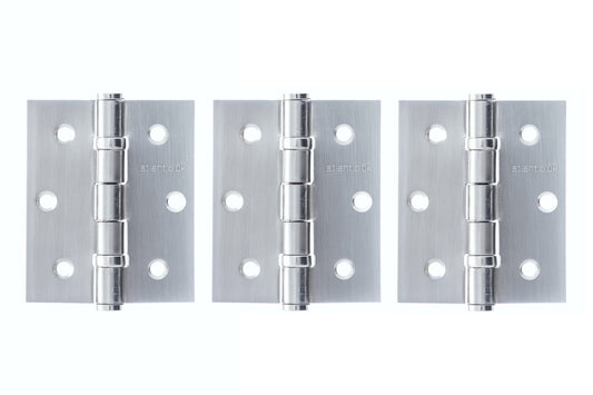 Atlantic Ball Bearing Hinges 3" x 2.5" x 2.5mm set of 3 - Satin Chrome - A2HB32525SC(3) - (Set of 3)