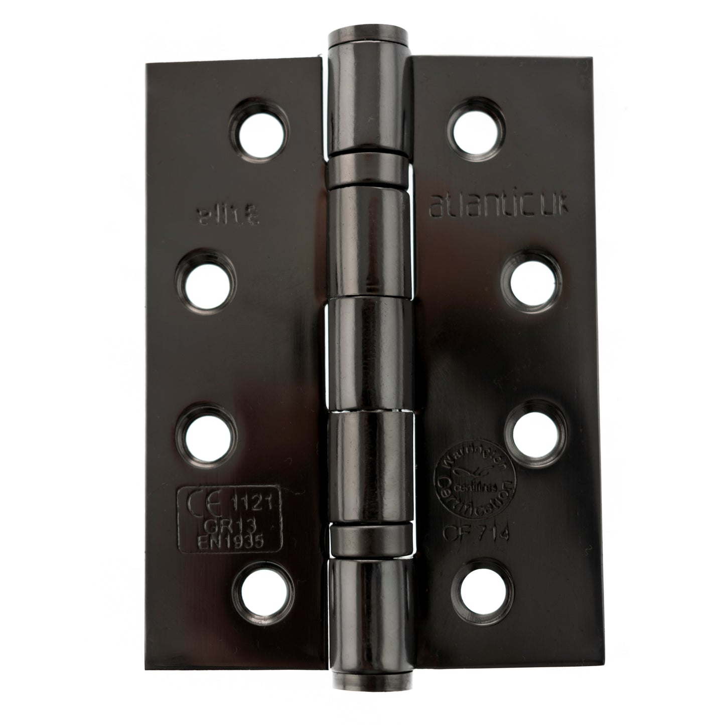 Atlantic Ball Bearing Hinges Grade 13 Fire Rated 4" x 3" x 3mm - Black Nickel - AH1433BN - (Each)