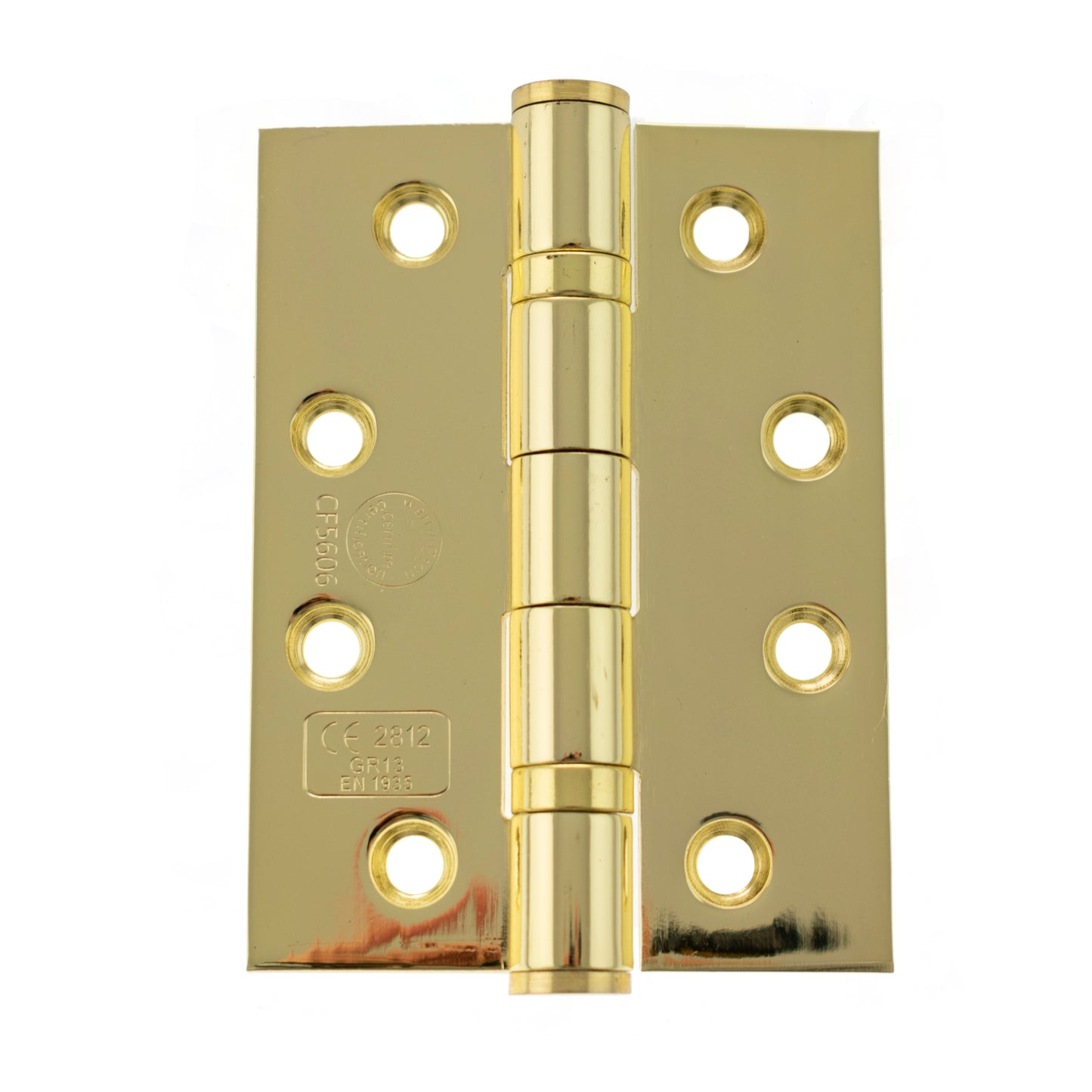 Atlantic Ball Bearing Hinges Grade 13 Fire Rated 4" x 3" x 3mm - Polished Brass - AH1433EB - (Pair)